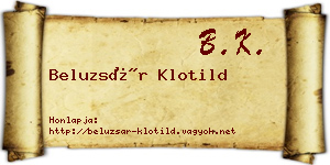 Beluzsár Klotild névjegykártya
